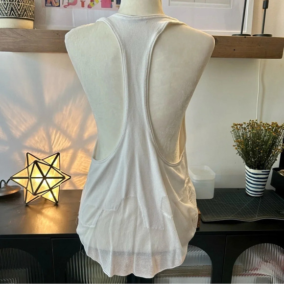 Tricot Alexander Wang Womens Sheer Raceback Knit Tank Top - Picture 2 of 9